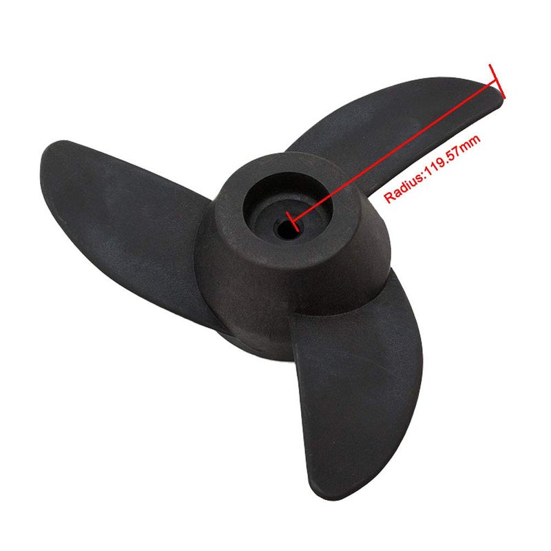 U-BCOO Propellers Electric Outboard Motor Prop for 55lb, 62lb, 86lb Trolling Motors Mount Accessories/Boat 3-Blades (Black) - Image 4